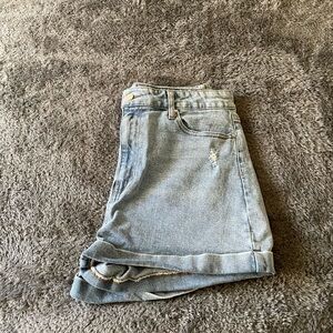 Light Blue Denim Shorts